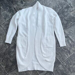 ⭐️NWT LA VIE EN ROSE White Cozy Soft Cardigan Sweater Cottagecore Coastal Lounge